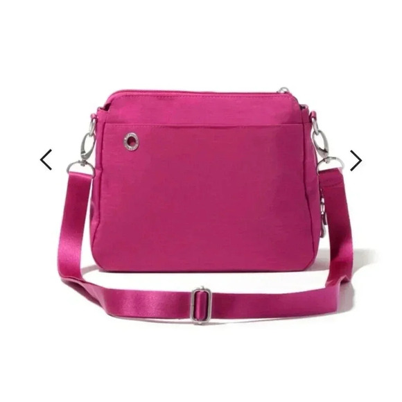 Baggallini Calais Crossbody travel bag orchid pink turnlock RFID water resistant - Picture 9 of 10